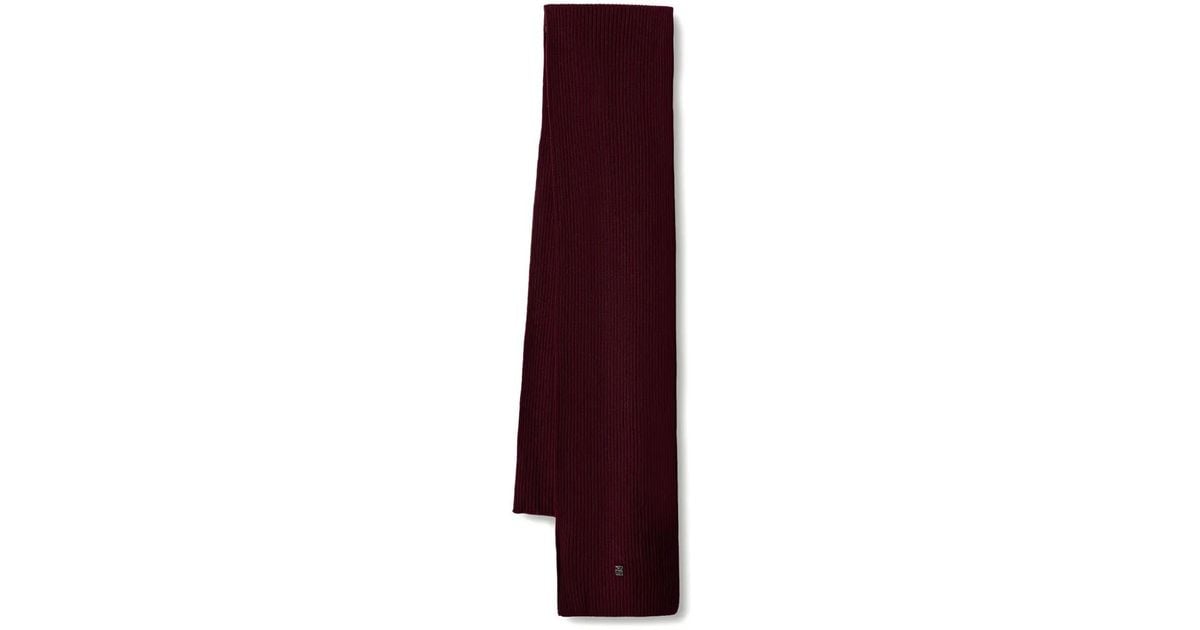 Knit Ribbed Purple Top Mos Mosh Mmtova Ribbed-Knit Logo-Plaque Scarf in Purple | Lyst