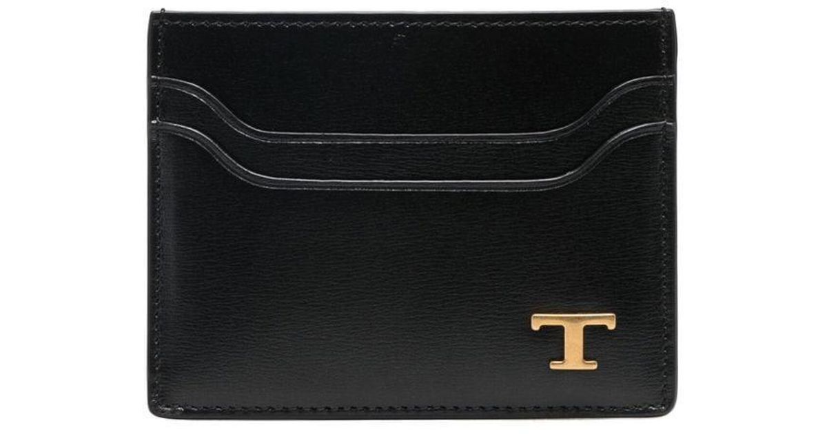 Tod's Leather Card Holder in Black for Men Lyst