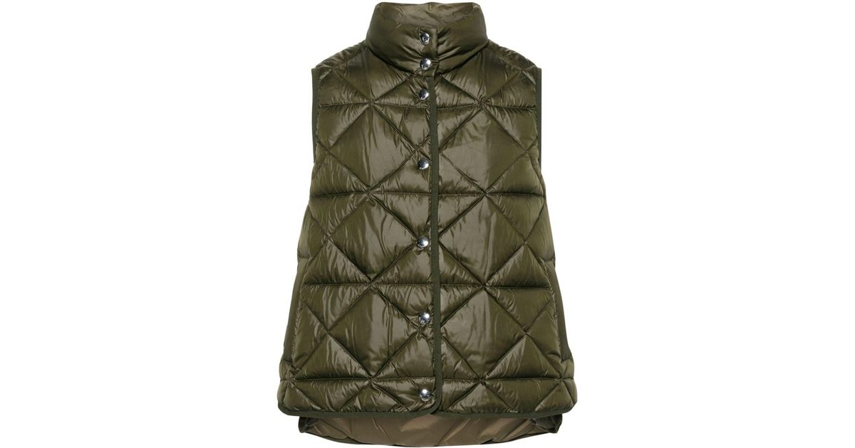 Bimba Y Lola Padded Duckdown Gilet in Green Lyst