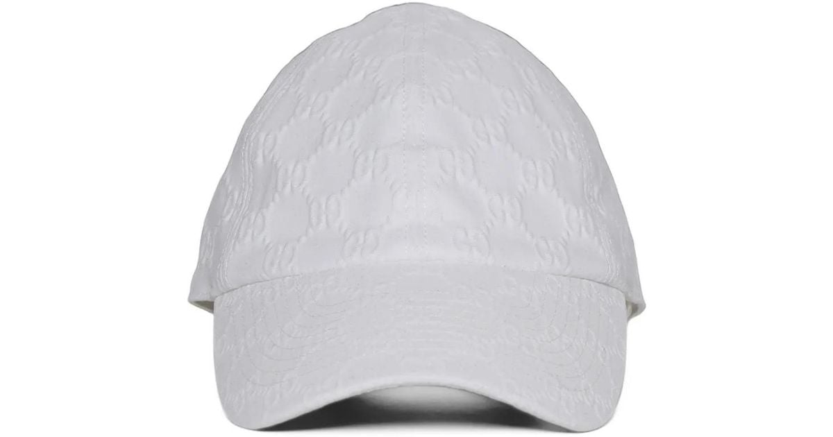 Gucci Embossed Gg Baseball Cap in Grey | Lyst UK