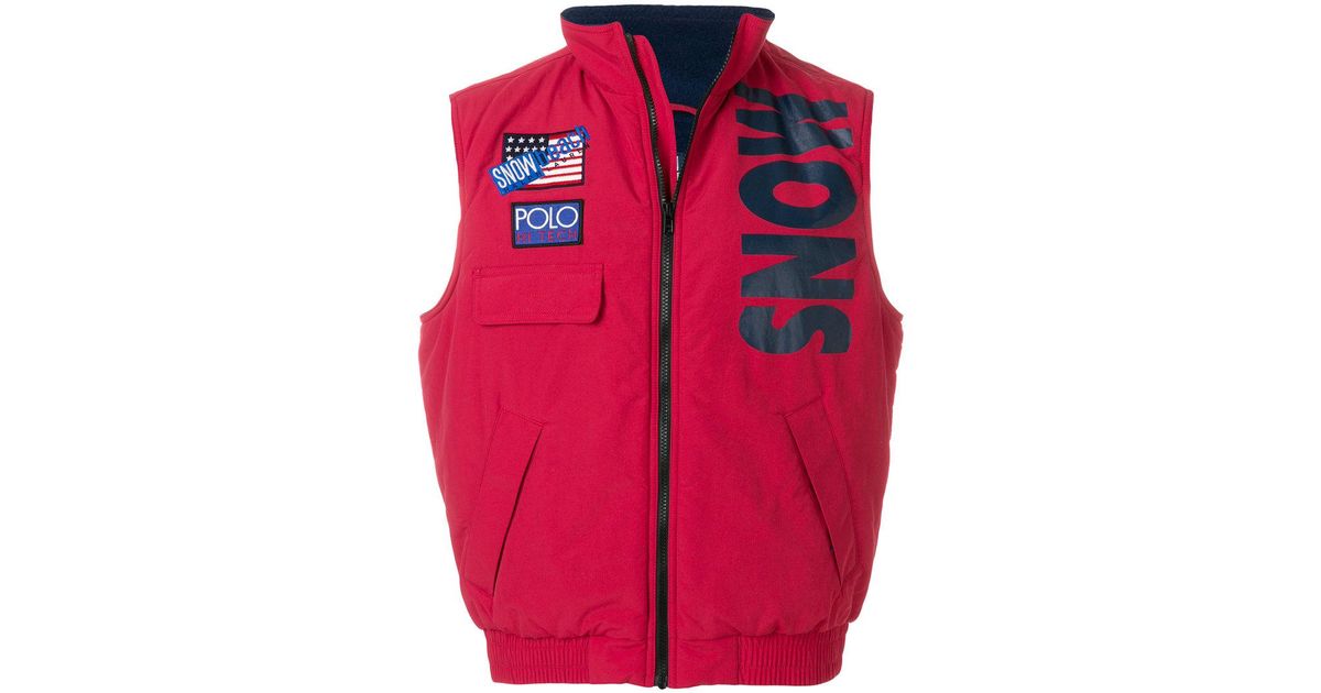 Polo Ralph Lauren Snow Beach Vest in Red for Men | Lyst