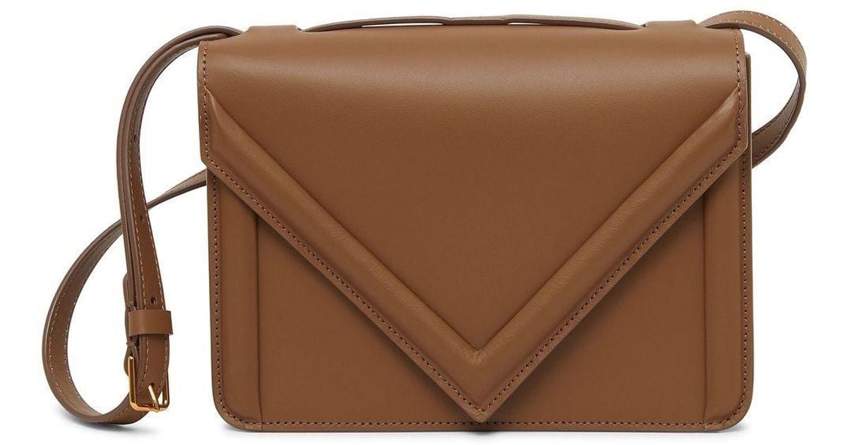 Mansur Gavriel Mframe Leather Crossbody Bag in Brown Lyst
