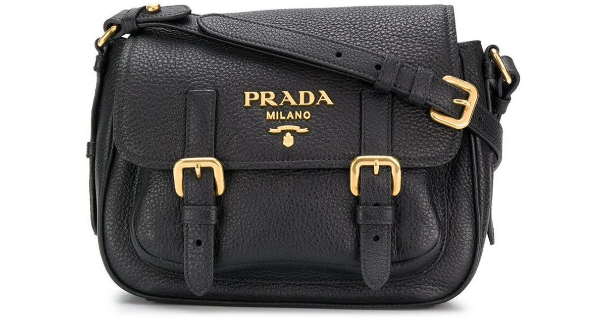 prada buckle flap crossbody bag