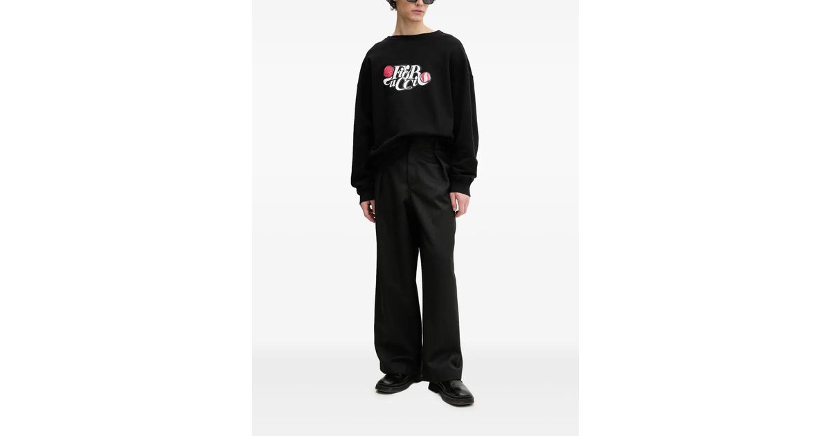 Felpa Con Stampa Logo da Uomo di Fiorucci in Nero Lyst