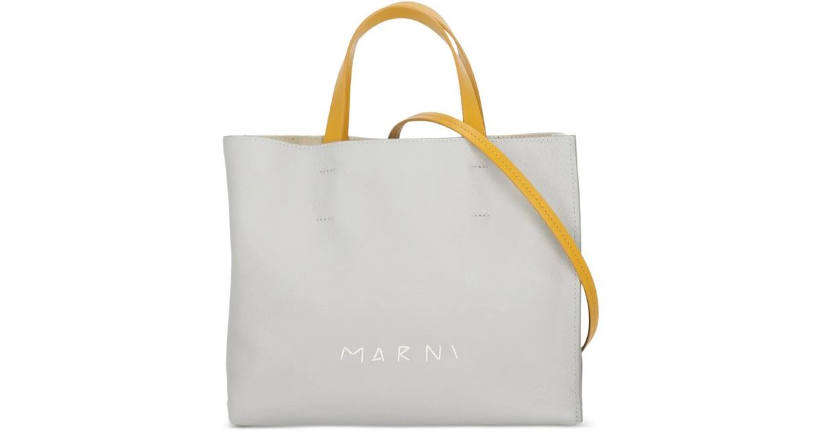 Marni Museo Soft カラーブロック ハンドバッグ グレー | Lyst