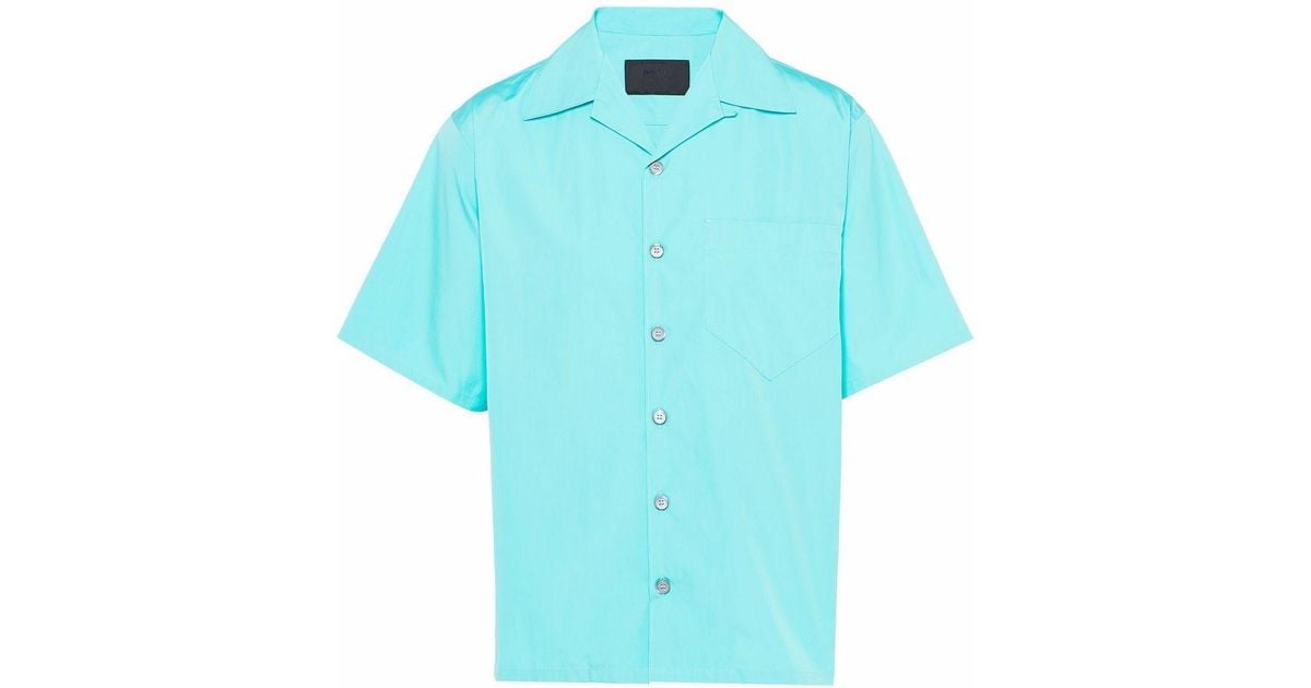 Prada Short-sleeve Button-up Shirt in Green for Men | Lyst Canada