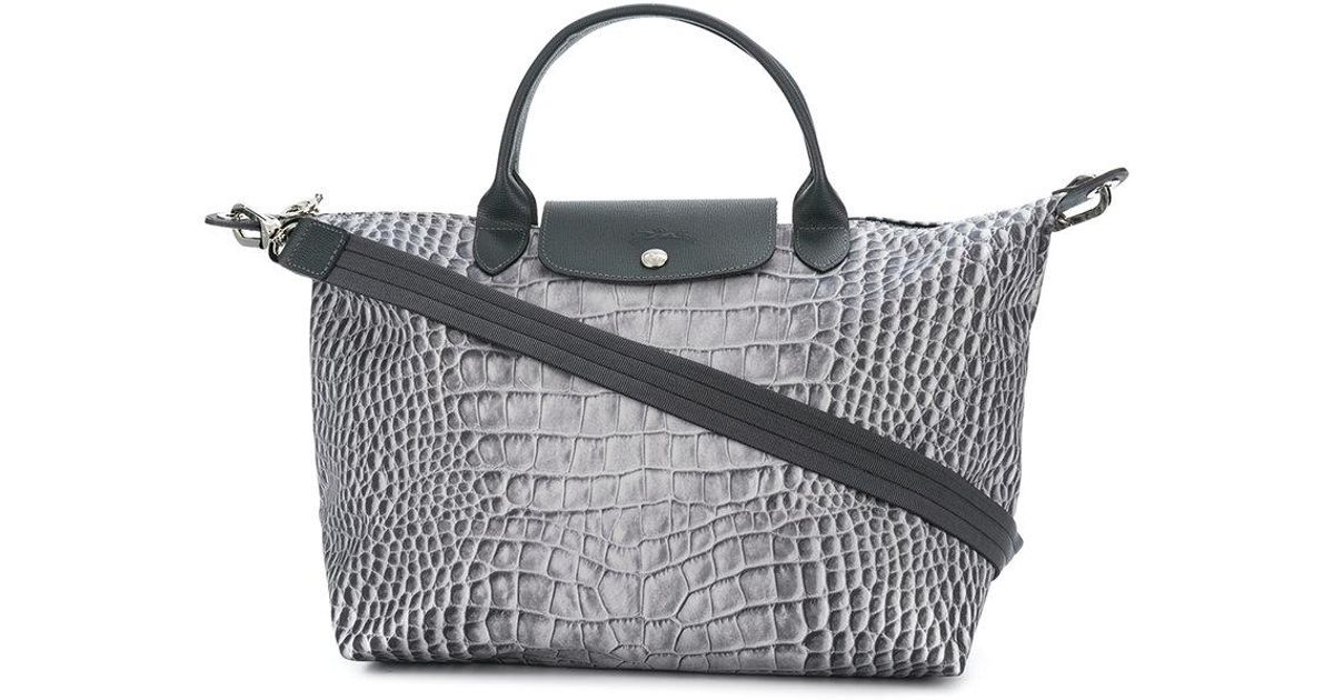 longchamp le pliage croco