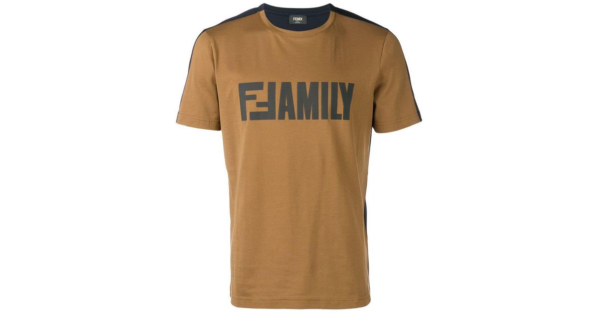 Fendi Family T-shirt in Brown for Men 