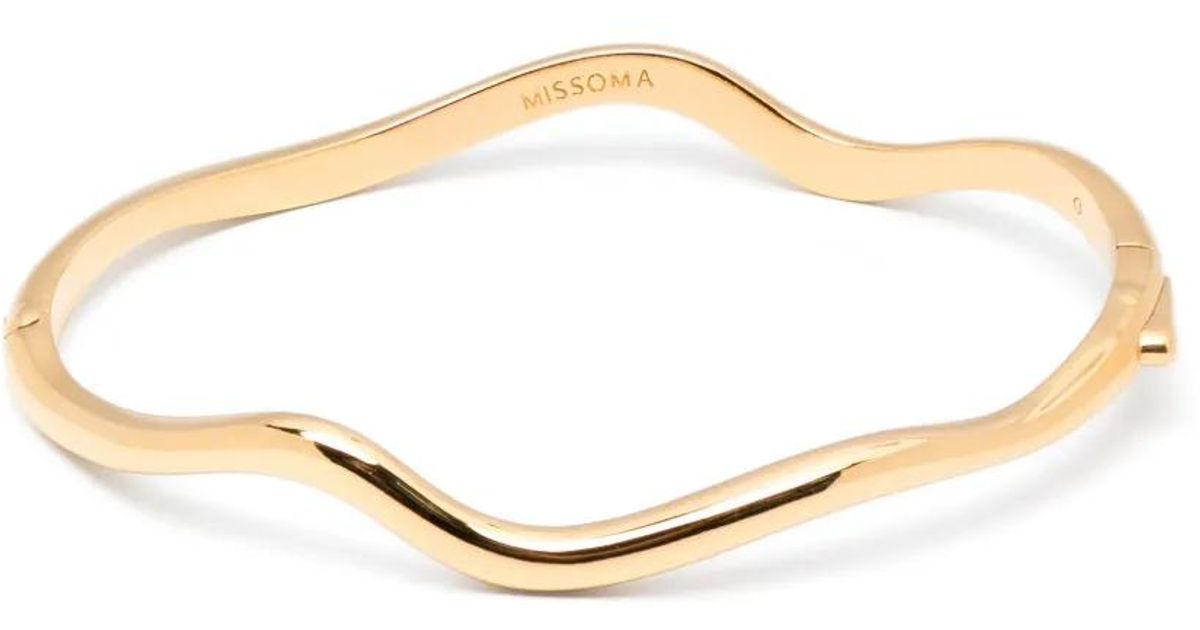 Mosomi Bangle Missoma Molten Classic Hinged Bangle in Natural | Lyst