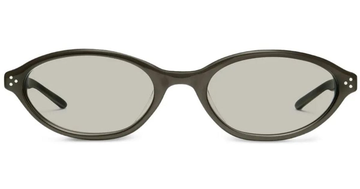 Gentle Monster La Cha Br4 Oval-Frame Sunglasses in Green | Lyst UK
