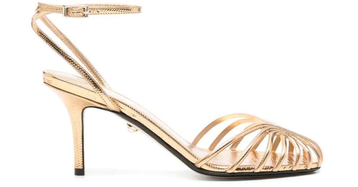 ALEVI Blake Cage Sandals in Natural | Lyst UK
