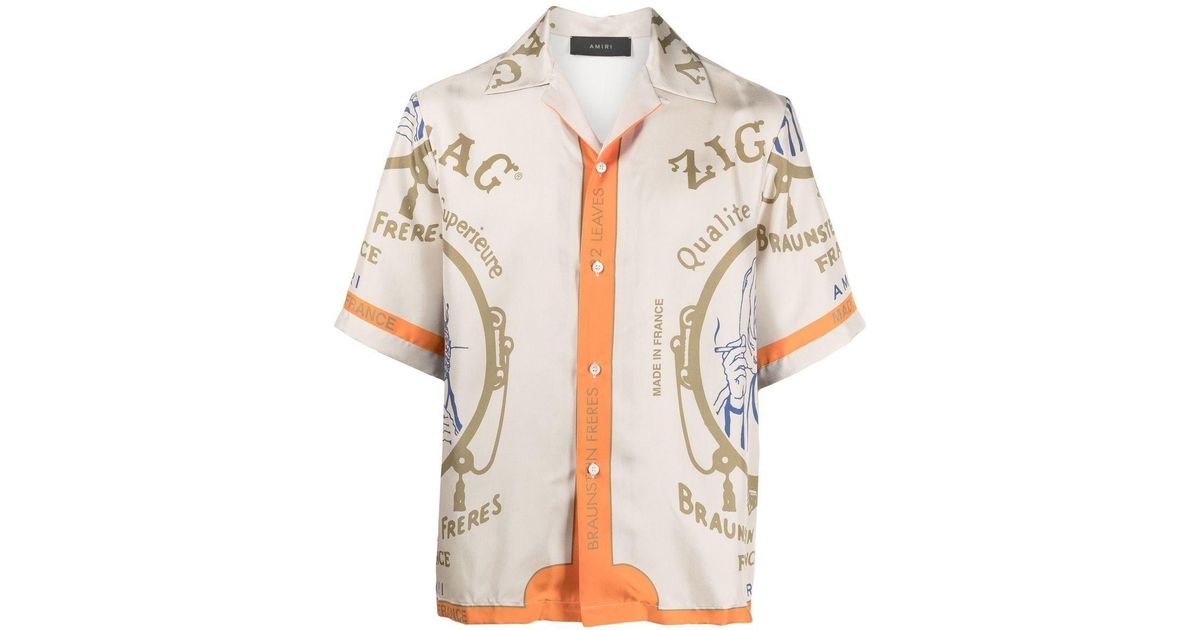 Amiri Zig-zag Silk Shirt for Men | Lyst UK
