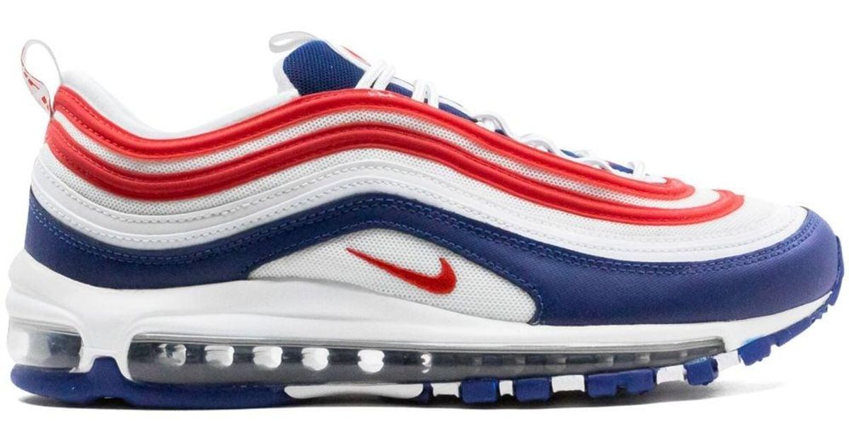 blue and red air max 97