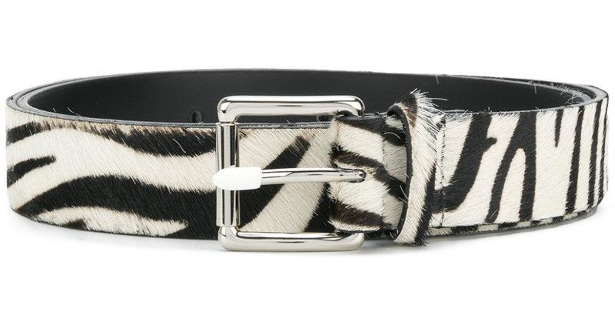 Tres Bien Zebra Print Belt in Black for Men Lyst