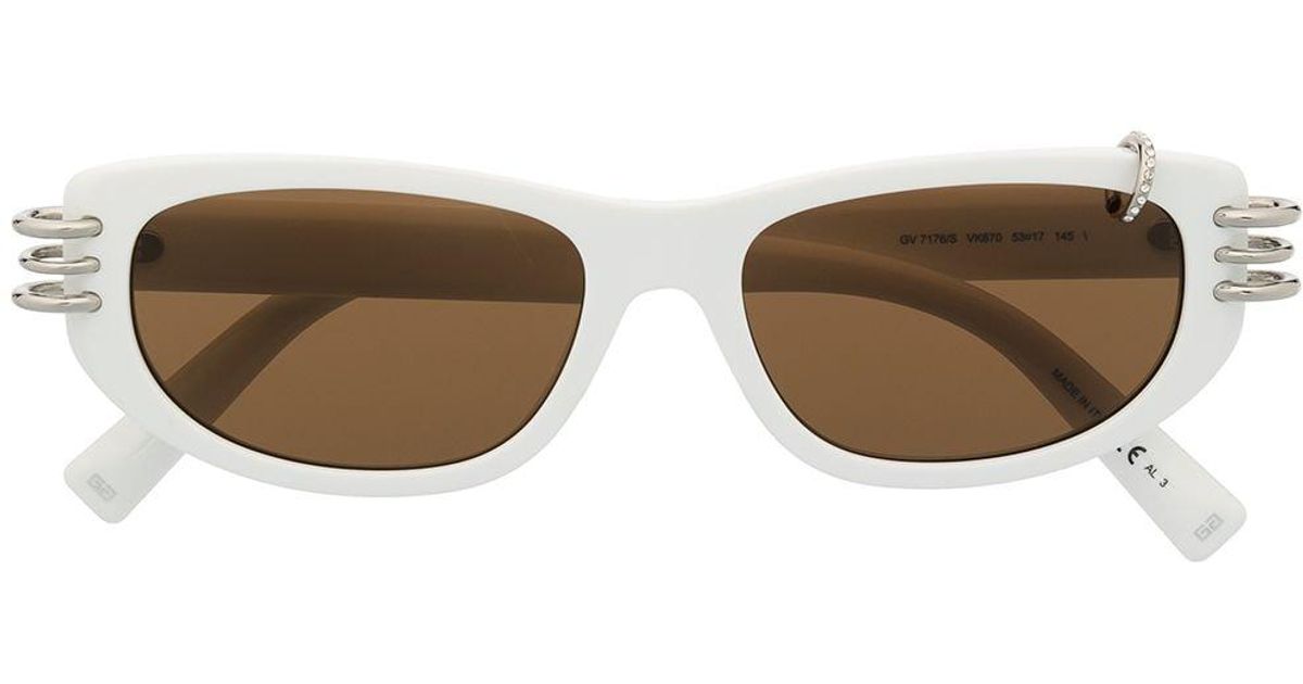 Givenchy Anima Pierced Sunglasses in White | Lyst