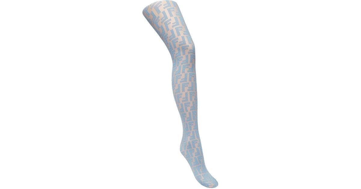 Fendi Logo Embroidered Tights Outlet 