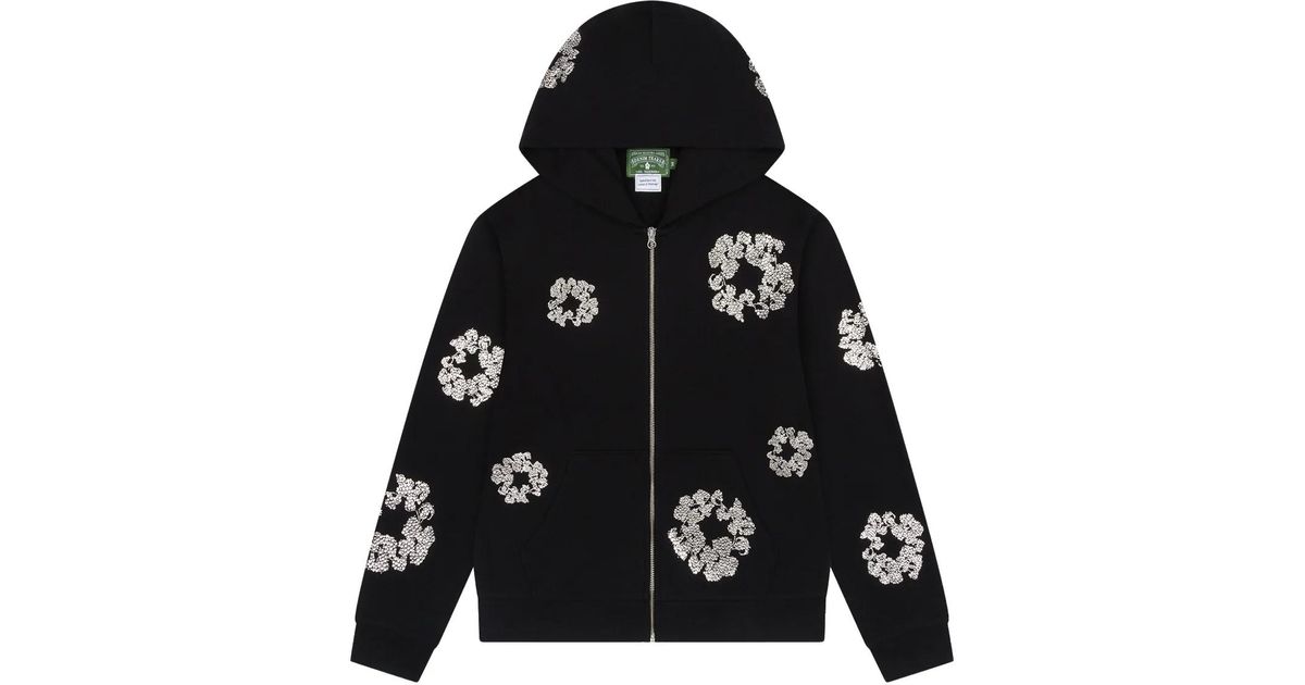 DENIM TEARS Swarovski Wreath Zip Hoodie in Black for Men | Lyst