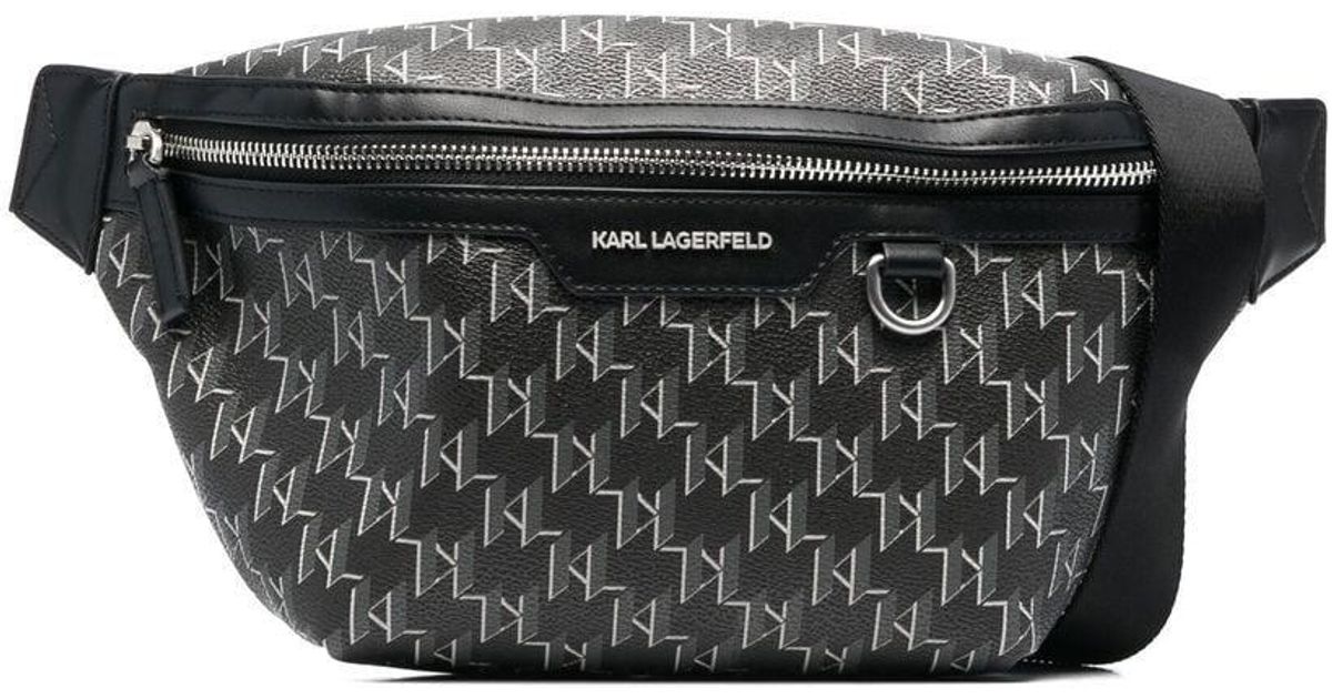 Karl Lagerfeld K/mono Klassic Belt Bag in Black for Men | Lyst