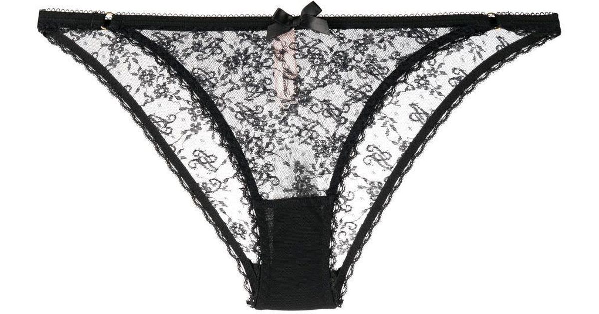 Agent Provocateur Malorey Lace Tanga Brief in Black | Lyst UK
