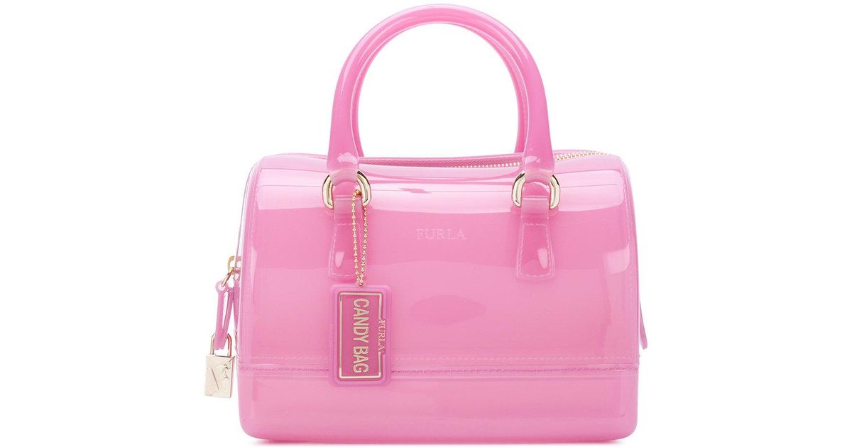 Furla Pink Small Candy Boston Bag