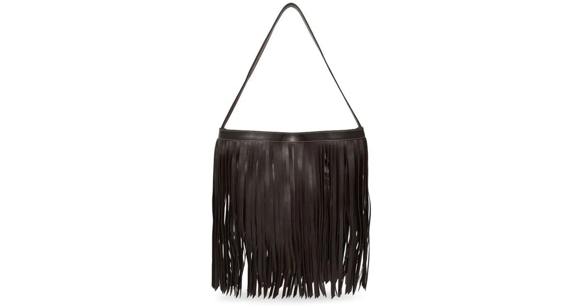 Ann Demeulemeester Jeli Fringed Tote Bag in Black | Lyst UK
