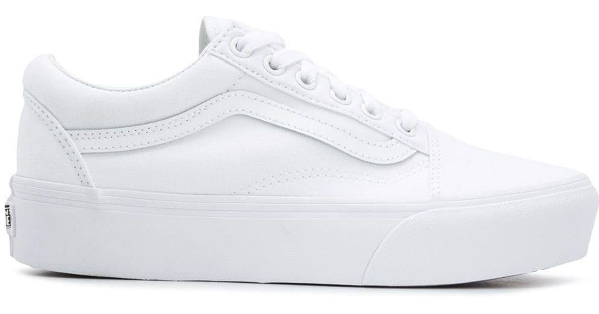 white vans platform sneakers