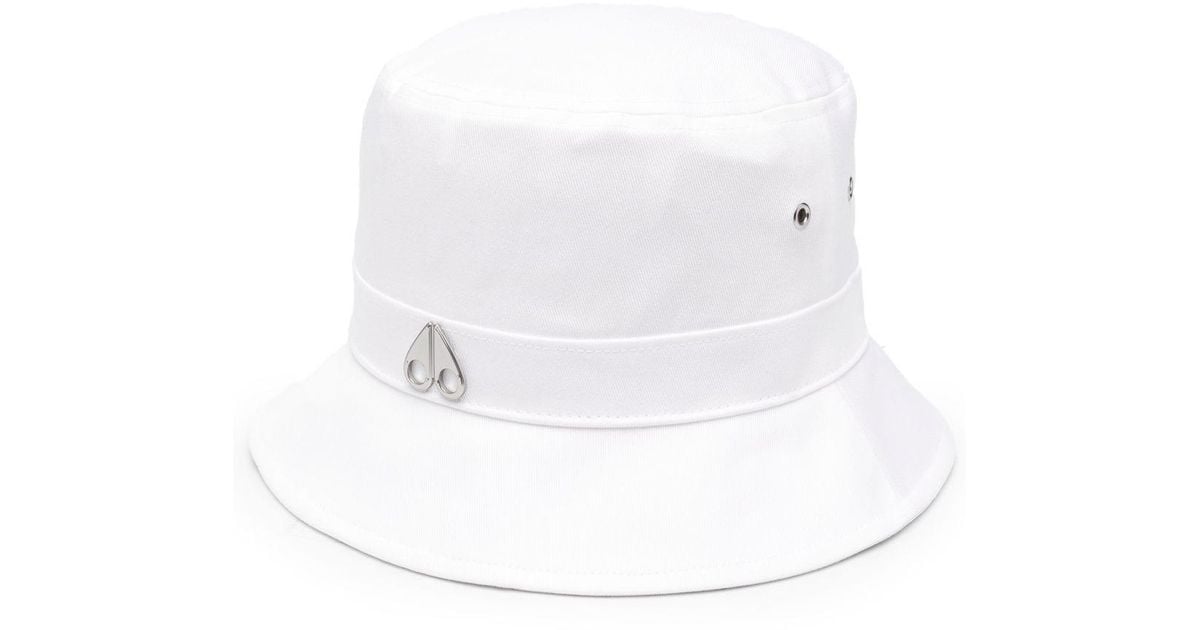 Moose Knuckles Cotton Sugar Beach Bucket Hat in White for Men | Lyst