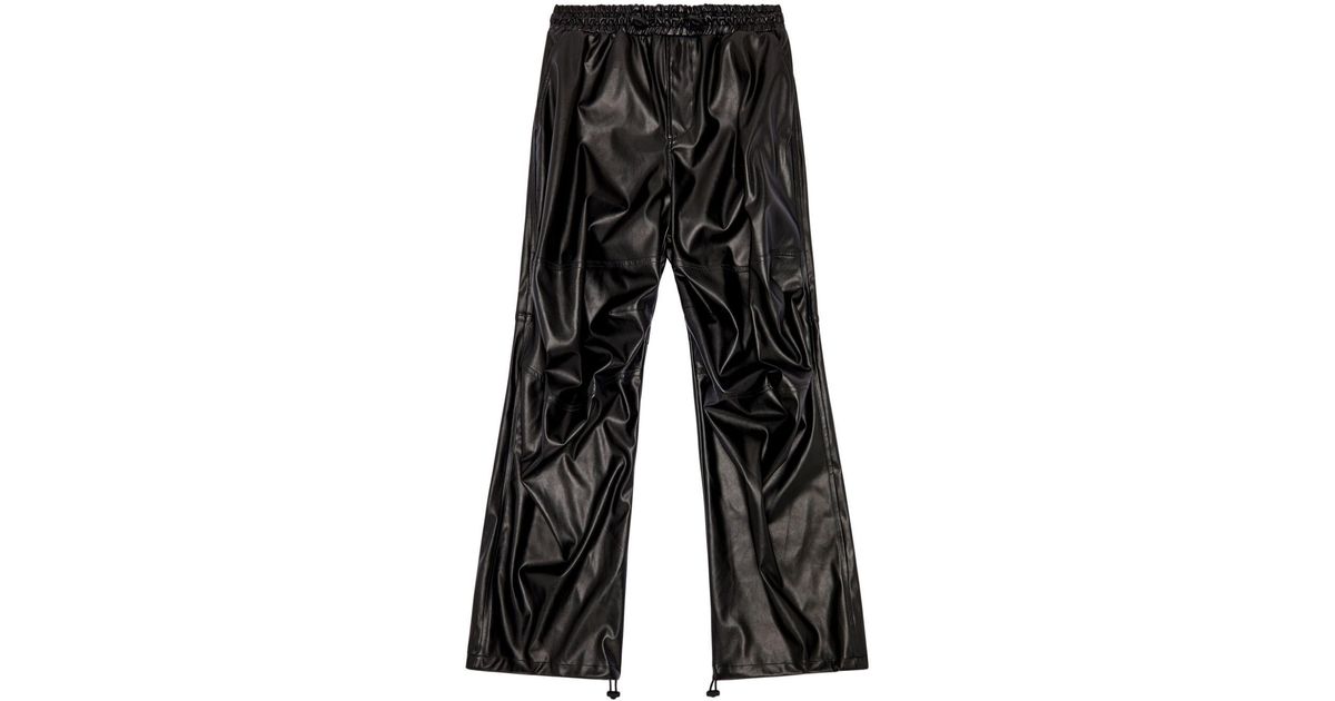 DIESEL P-Marty-Lth Coated-Finish Trousers in Black for Men | Lyst 