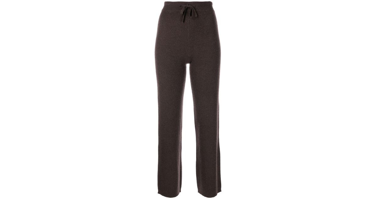 Lisa Yang Heather Knitted Trousers in Brown | Lyst