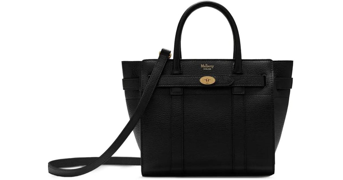 Aube Supple Grain Leather Mini Shoulder Bag - Black