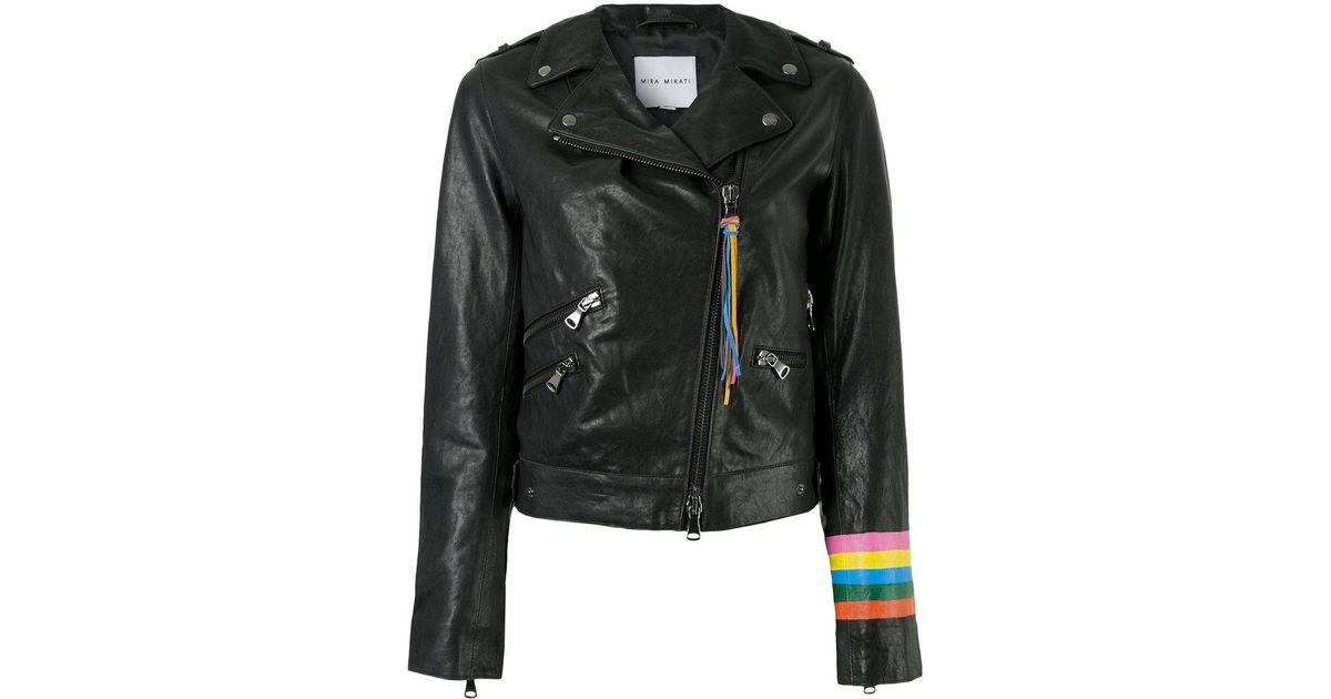 rainbow biker jacket