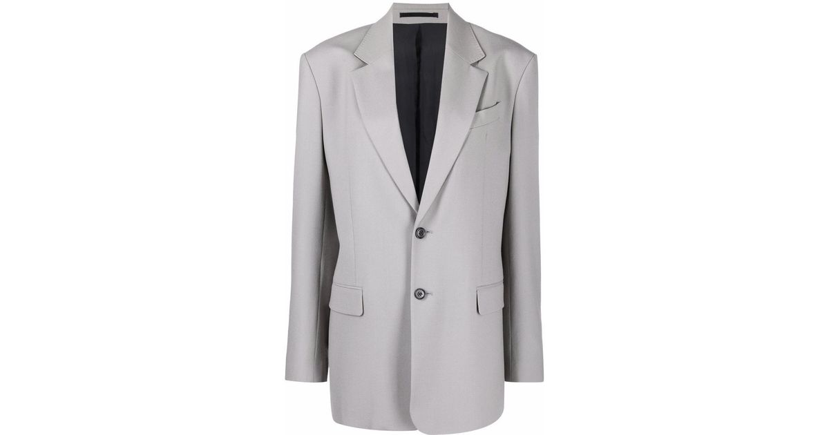 Filippa K Davina Long-sleeved Blazer in Gray | Lyst