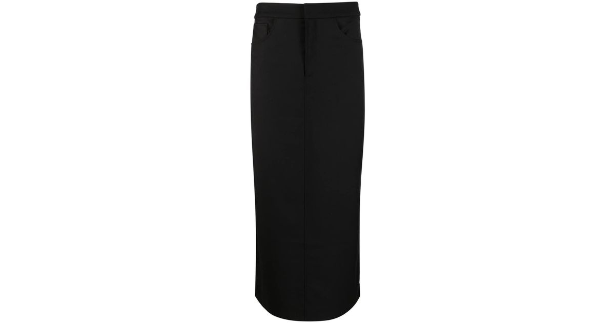 Gestuz Side-slit Maxi Skirt in Black | Lyst