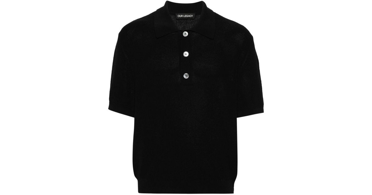 Our Legacy Traditional Polo in Black for Men | Lyst Our Legacy Traditional Polo in Black for Men | Lyst