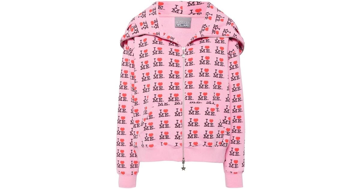 Ashley Williams I Heart Me Zipped Hoodie in Pink | Lyst Ashley Williams I Heart Me Zipped Hoodie in Pink | Lyst