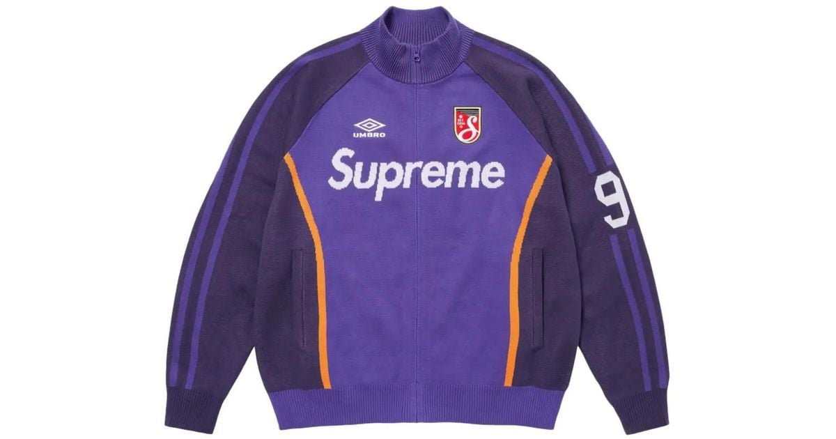 Supreme X Umbro Zip-Up Sweatshirt in Purple | Lyst UK