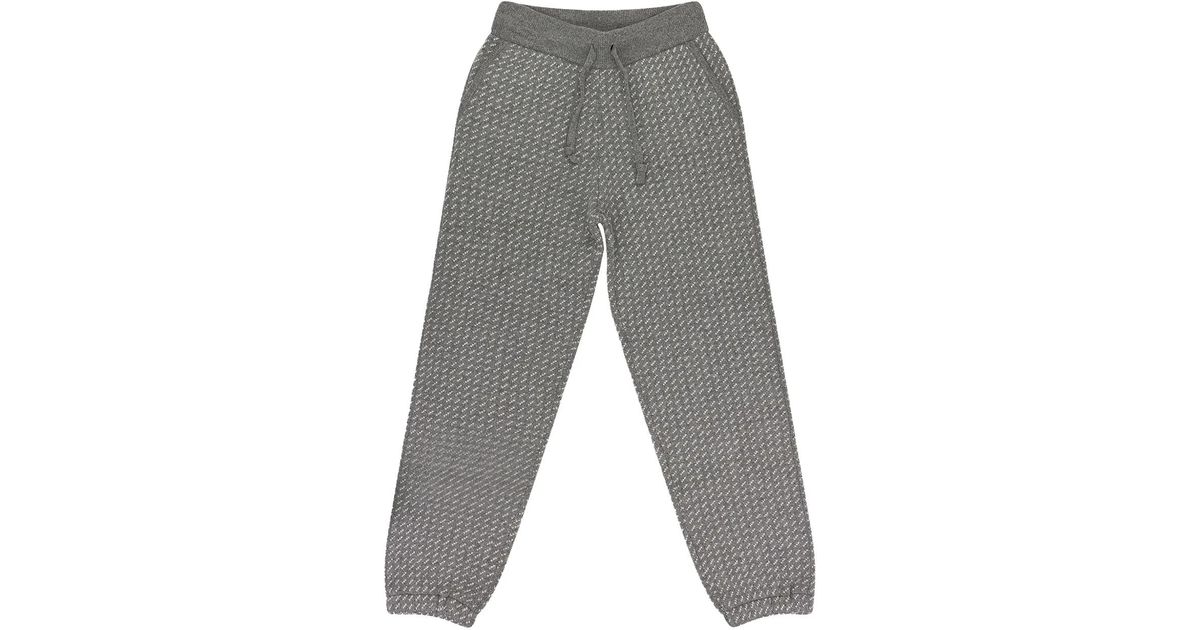Paolo Grey Cable Knit Track Pants
