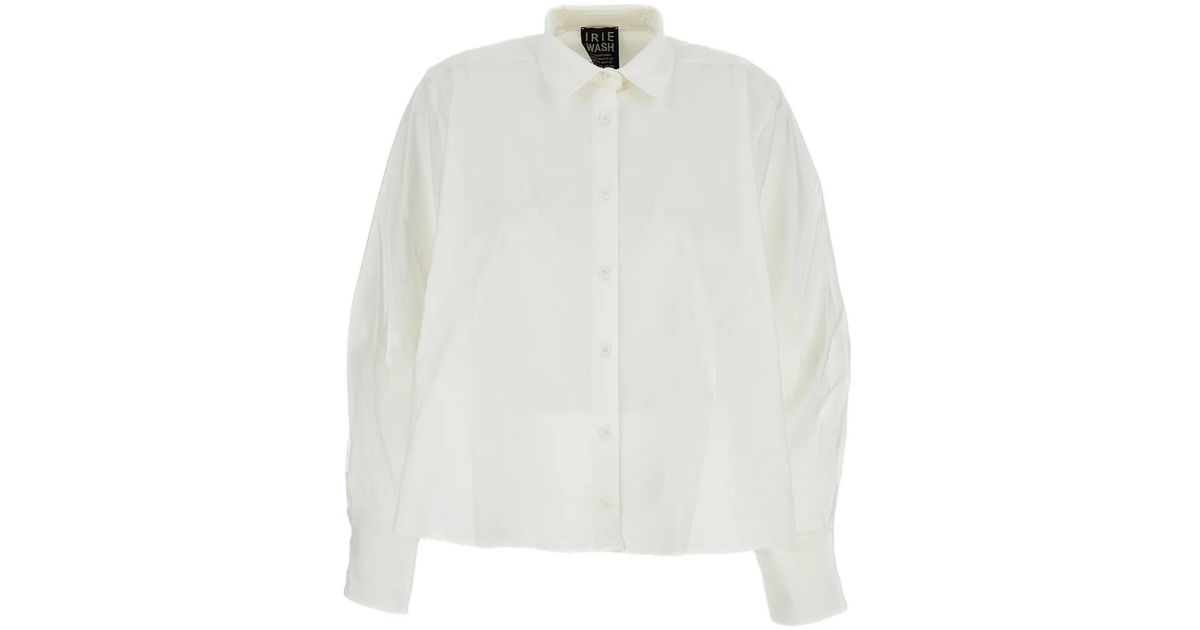 Irie Long-Sleeve Buttoned Shirt in White | Lyst UK