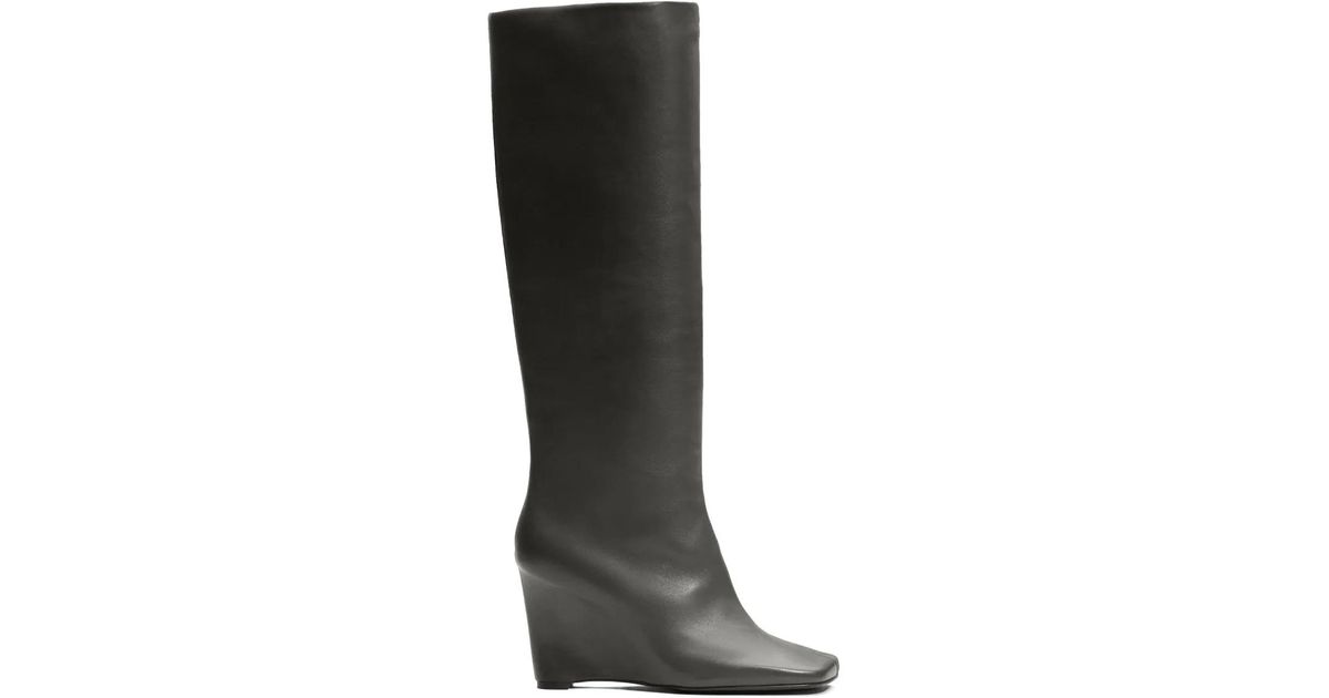 Ami Paris 90Mm Two-Tone Knee-High Boots in Black | Lyst