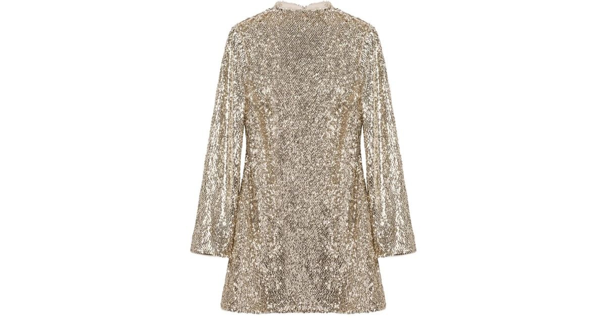 jonathan simkhai gold sequin dress Felicity Draped Sequin Gown SIMKHAI