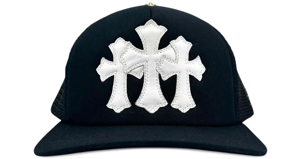 Chrome Hearts Cemetary Cross Ch Trucker Cap in Blue for Men | Lyst