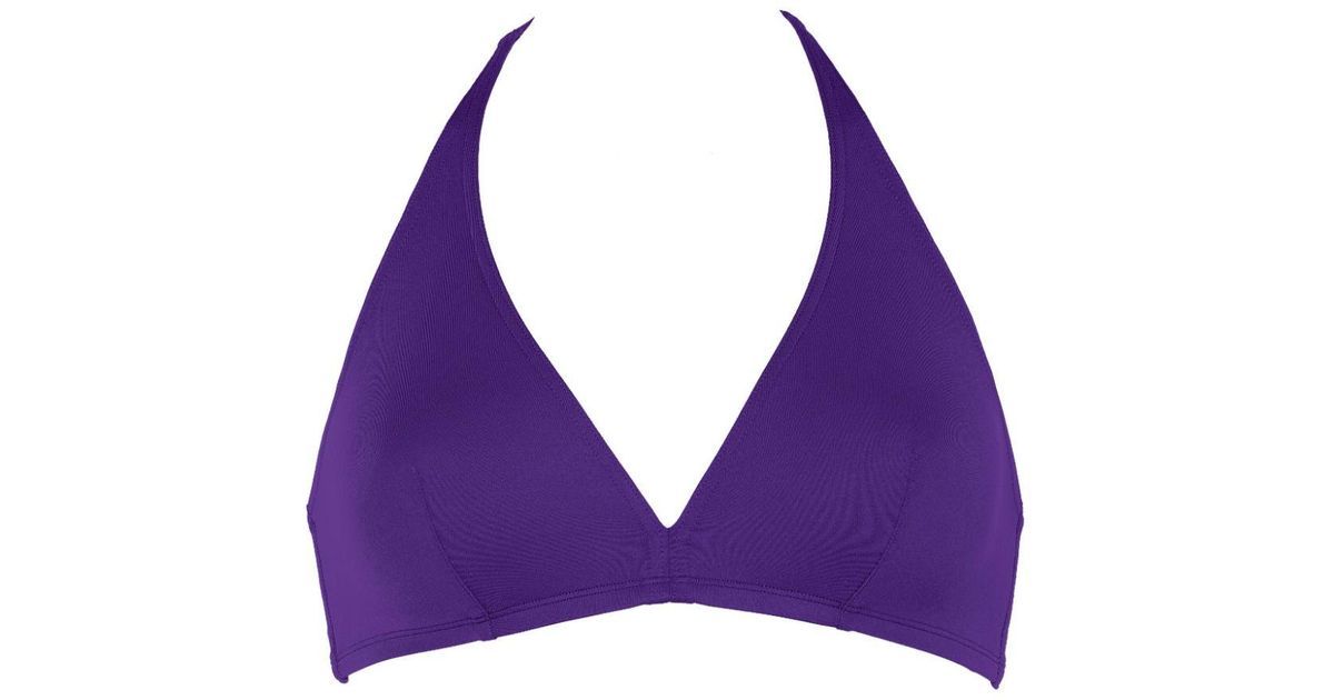 Eres Gang Full-cup Triangle Bikini Top in Purple