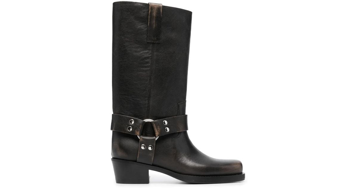Paris Texas Calf Leather Roxy Boot in Black | Lyst