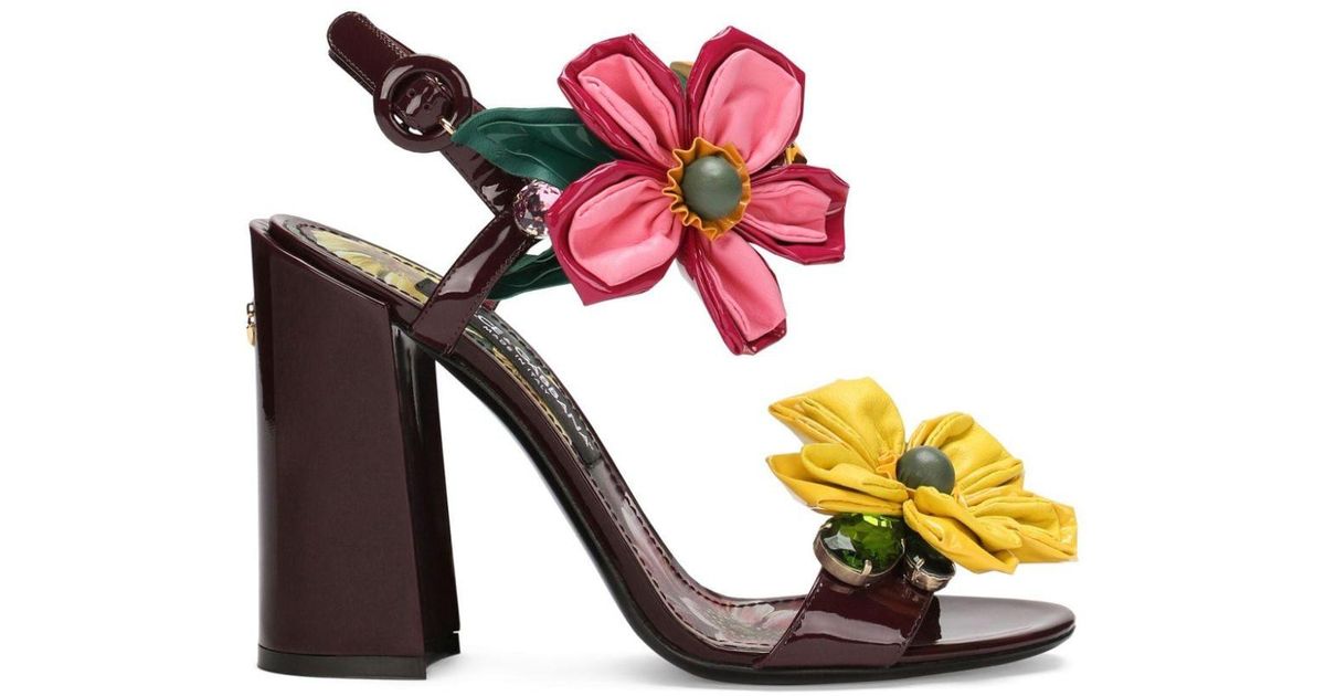 Dolce and gabbana floral heels sale