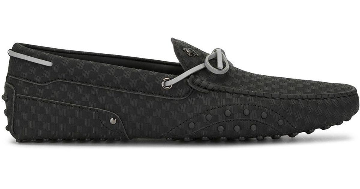tod's black driving shoes