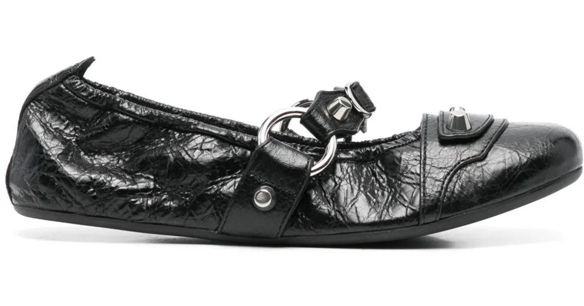 Balenciaga City Ballerina Ballet Flats in Black | Lyst