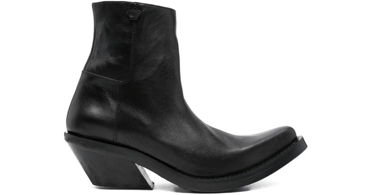 Egonlab Spike Leather Boots in Black for Men | Lyst