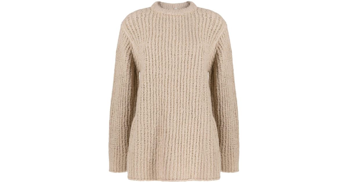 Lauren Manoogian Ladders Ribbed-knit Jumper in Natural | Lyst