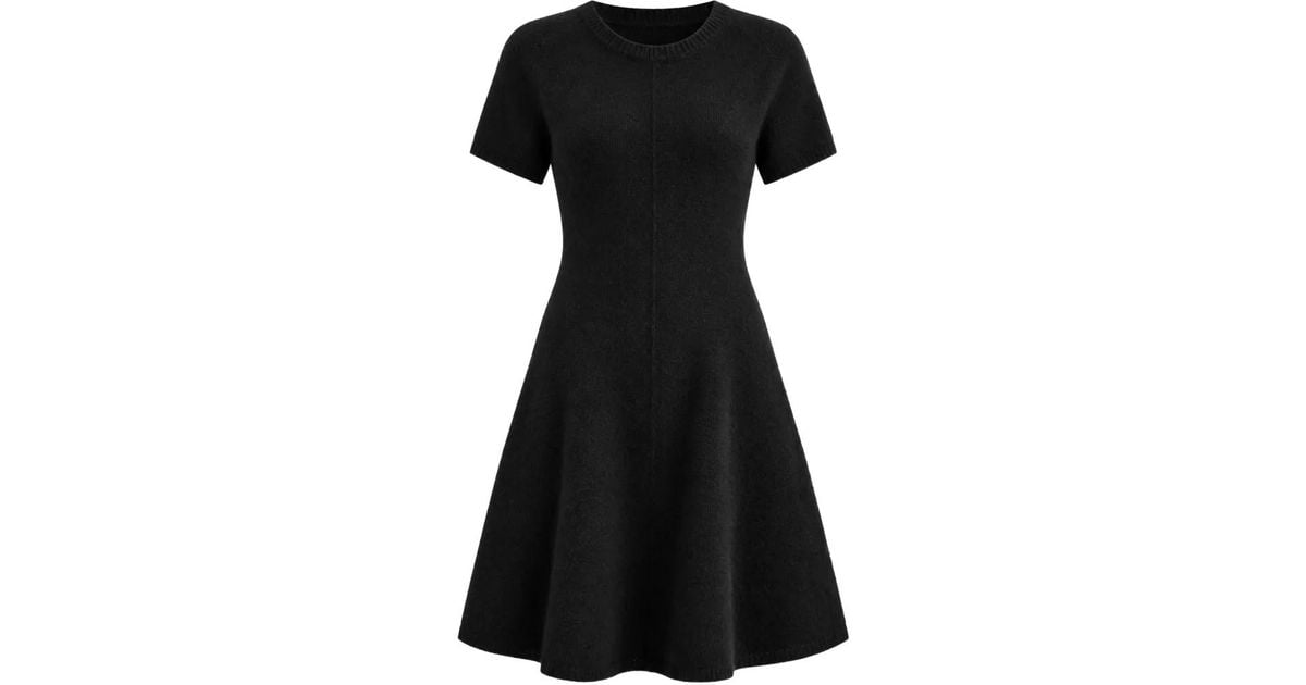 Philo-Sofie Cashmere Flared Fit Mini Dress in Black | Lyst