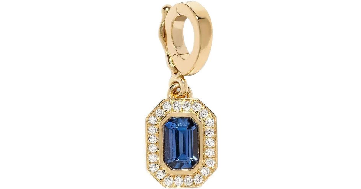 Azlee Bague En 18Ct À Diamants Et Saphir in Blue | Lyst